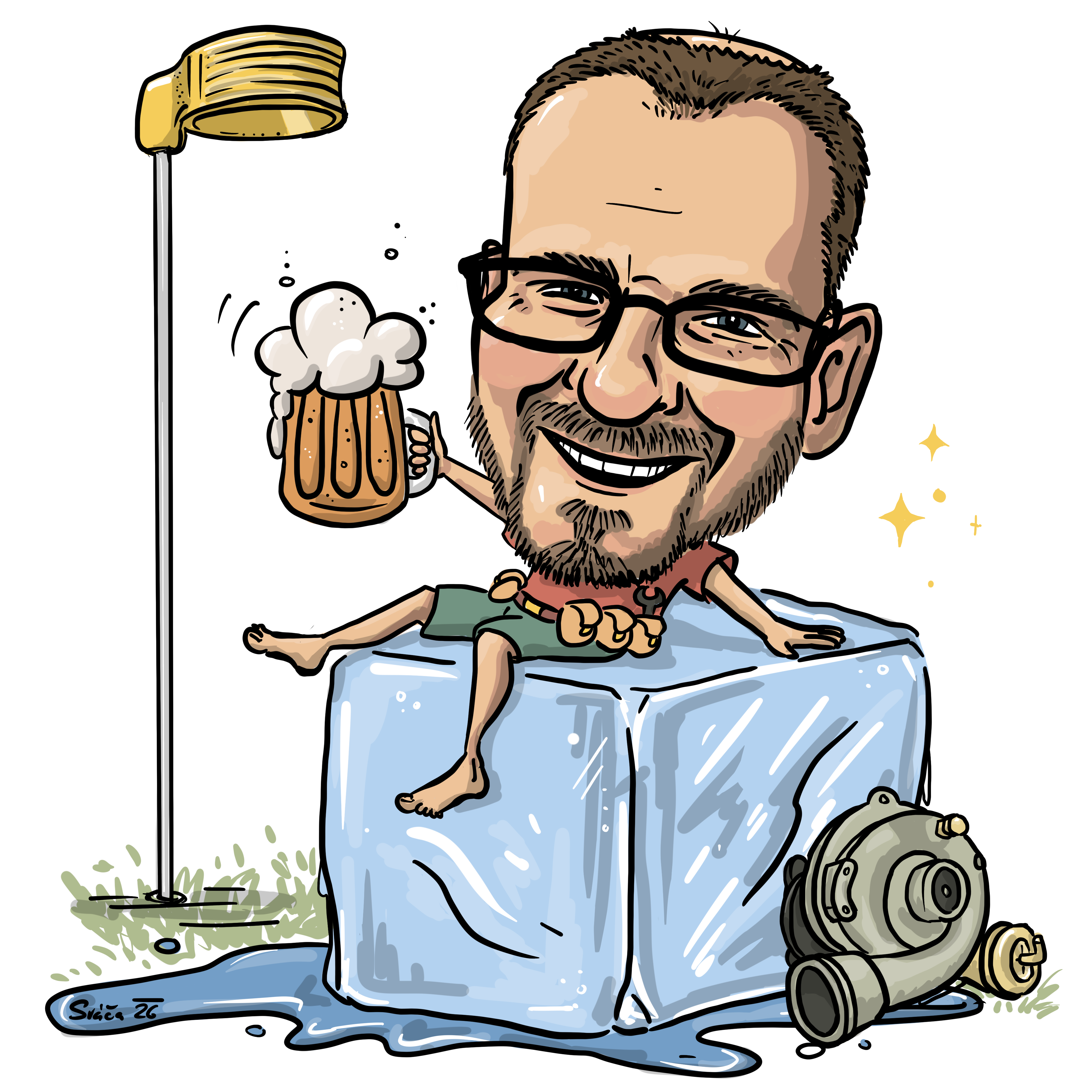 Narozeninová karikatura Ondry